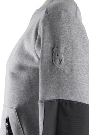 HATO Pull molleton Gris chiné clair taille 2XL