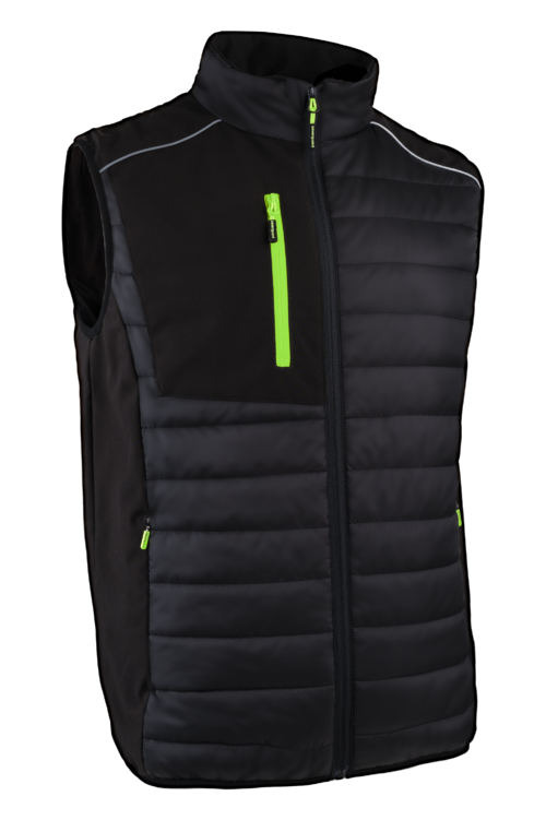BRASERO Gilet Froid noir lime taille 2XL