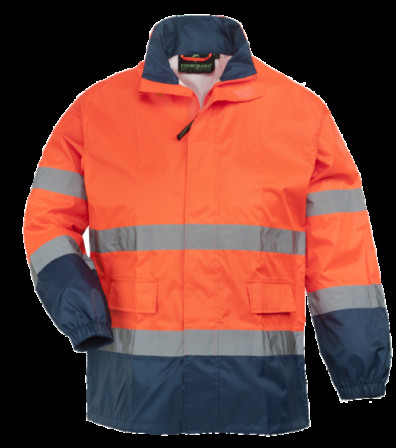 HI WAY Rainsuit hi-viz orange/marine, S classe 3