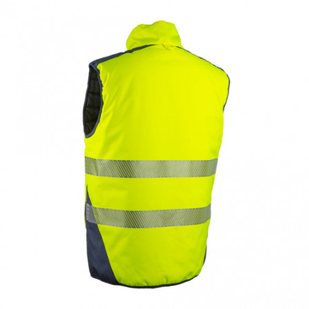 Gilet froid réversible YORU, jaune HV S.M