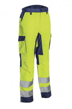 HIBANA Pantalon Jaune HV Marine taille 00L