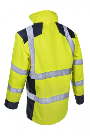 SANGAKU Parka de pluie Jaune HV Navy taille 0XL