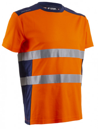 NEKKI T-shirt Manches courtes Orange HV Marine taille 4XL