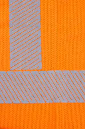 SUNO T-shirt hi-viz orange/marine polyester, L classe 3