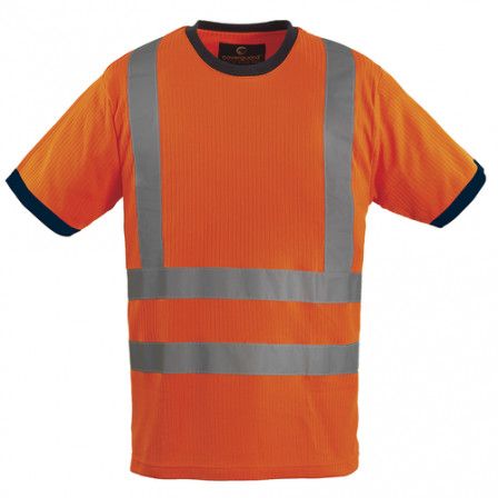 YARD T-shirt Hiviz orange, poly/coton, bande baudrier XL