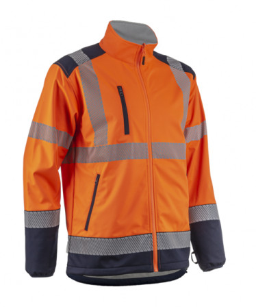 KAZAN SOFTSHELL Orange HV Marine taille 4XL