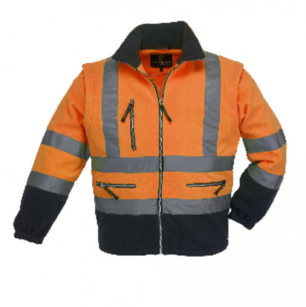 Polar Station Veste Hi-viz orange/marine manch.amov. XXXL