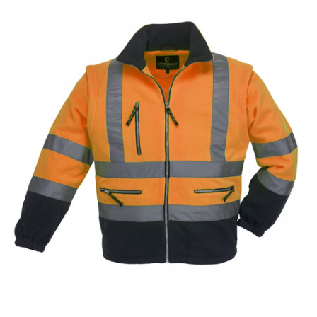Polar Station Veste Hi-viz orange/marine manch.amov. XXXL