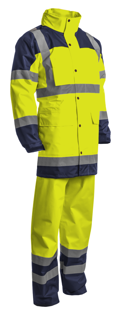 HYDRA Ensemble de Pluie hi-viz jaune/marine, M