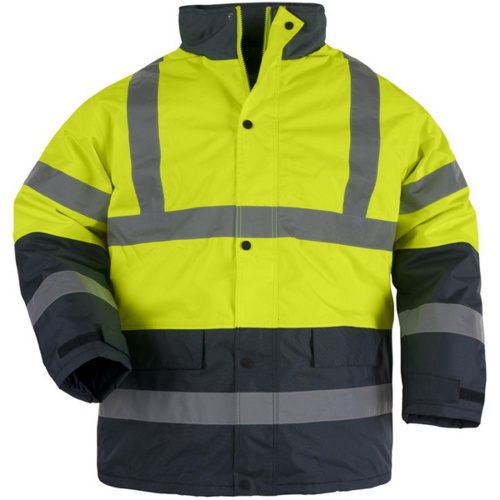 ROADWAY Parka matelassée polyester hi-viz jaune/marine, L