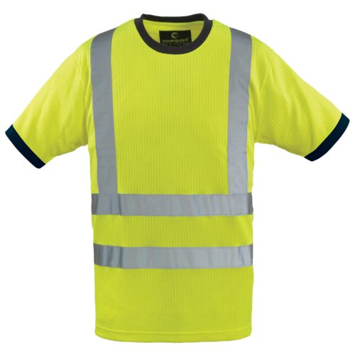 YARD T-shirt Hi-viz jaune, poly/coton, bande baudrier L