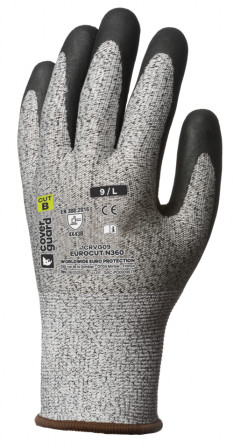 Gants EUROCUT N360 CUT B. HPPE J13 end. Nitr. Noir T10