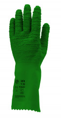 Gants EUROSTRONG 3815 latex crépé vert 32 cm  T10