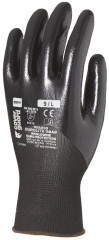 Gants EUROLITE 1NIAB J15 PE noir end. 3/4 nitrile noir T10