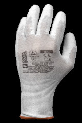 Gants EUROLITE 1EST90 J13 polyester carbon end. PU T10