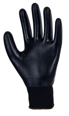 Gants EUROLITE N100, polyester noir, J15, End main nit, T7