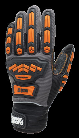Gants EUROSTRONG MX600, IMPACT mécanique, gris orange T7