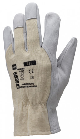 Gants EUROSTRONG 850 fleur caprin jersey écru T10