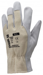 Gants EUROSTRONG 850 fleur caprin jersey écru T10