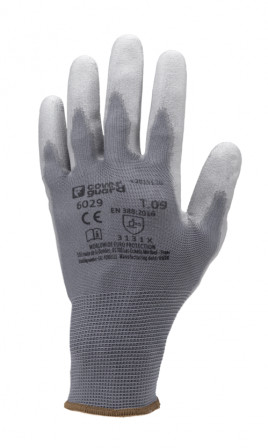 Gants EUROLITE 6030 J13 PE gris end. PU gris  T11
