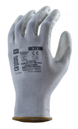 Gants EUROLITE 13P105 J13 PE gris end. PU gris T11