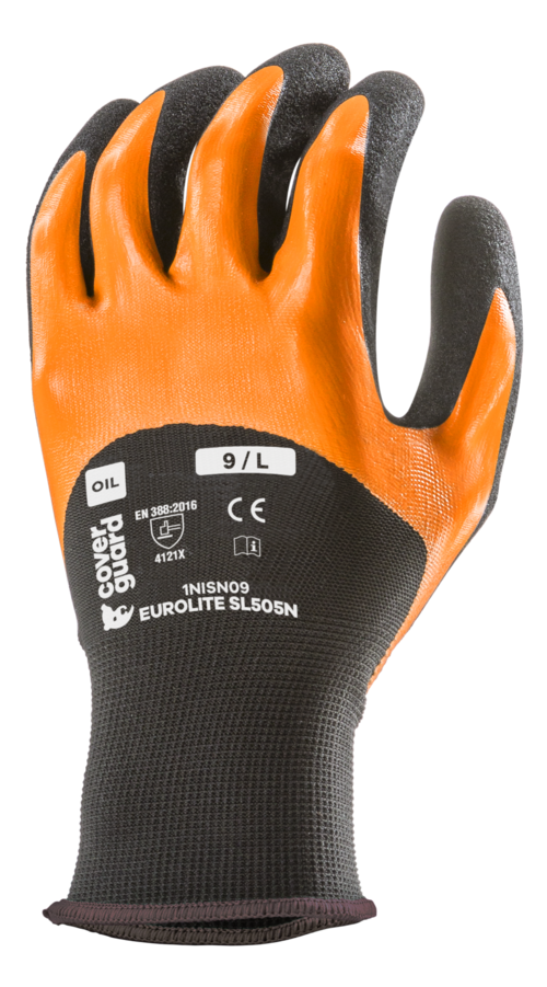 Gants EUROLITE SL505N J15 PE dble end.nit.+ 3/4 dos T10
