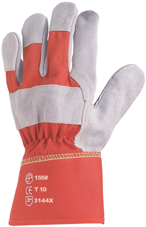Gants docker EUROSTRONG 155 croute sup. gris rouge T11