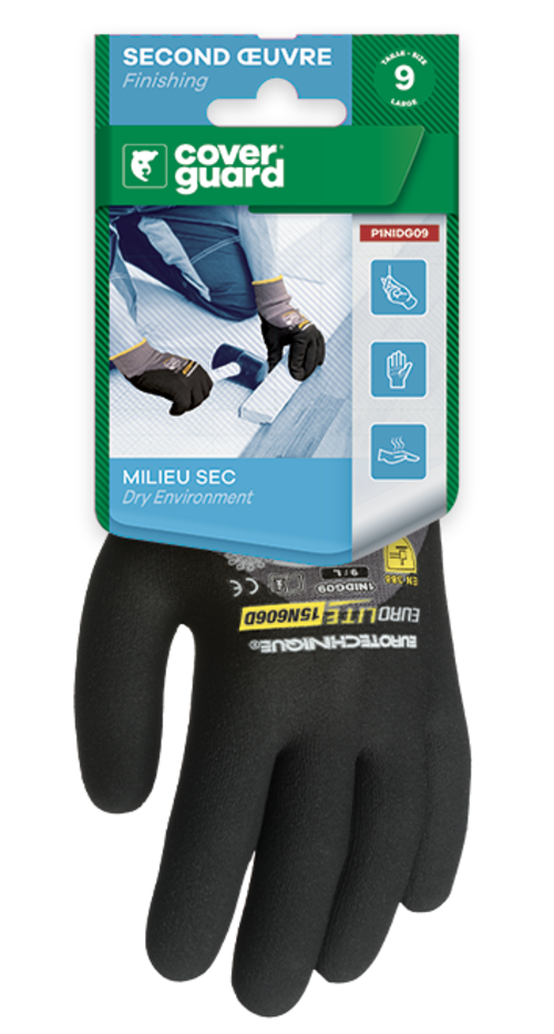 Gants EUROLITE 15N606D J15 PA end. Nit 3/4+picots  T10
