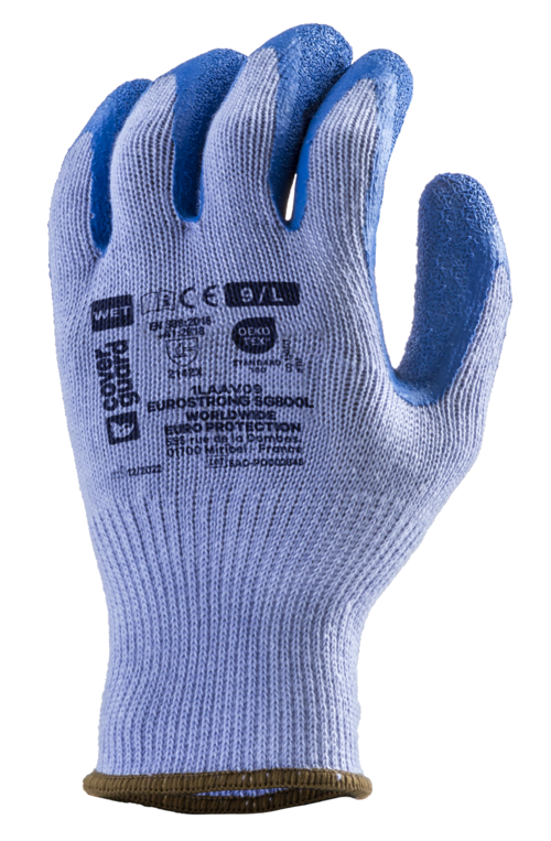 Gants EUROSTRONG SG800L J10 PE bleu end. latex bleu T10