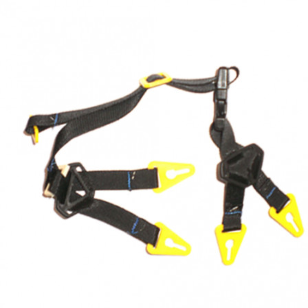 JUGULAIRE 4 POINTS -TEXTILE -REGLABLE -BOUCLE A (lot de 10)