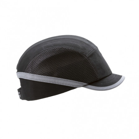 CASQUETTE ANTI-HEURT AEREE COTON/MESH NOIRE VISIERE COURTE 3