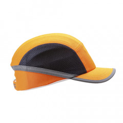 CASQUETTE ANTI-HEURT AEREE COTON/MESH ORANGE HV VISIERE 5CM