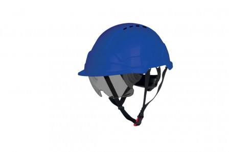 Casque de sécurité PHOENIX WIND ABS BLEU LUNETTES TEINTEES