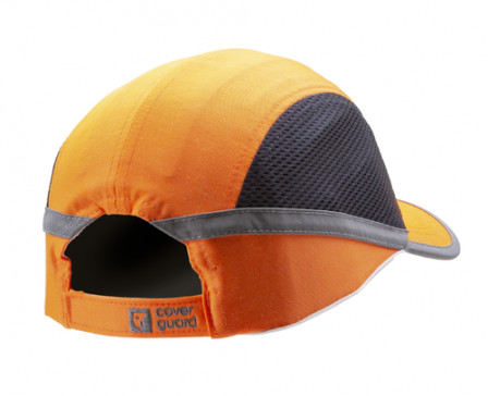 CASQUETTE ANTI-HEURT AEREE COTON/MESH ORANGE HV VISIERE 5CM