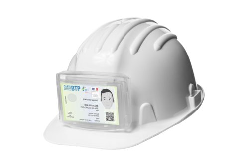 PORTE BADGE POUR CASQUES DE SECURITE