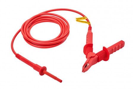 Cordon-croco HT 15kV Rouge L. 3 mètres K44