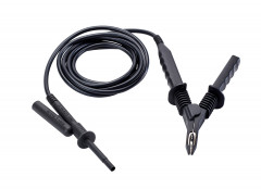 Cordon-croco de garde HT 15kV Noir 15 mètres