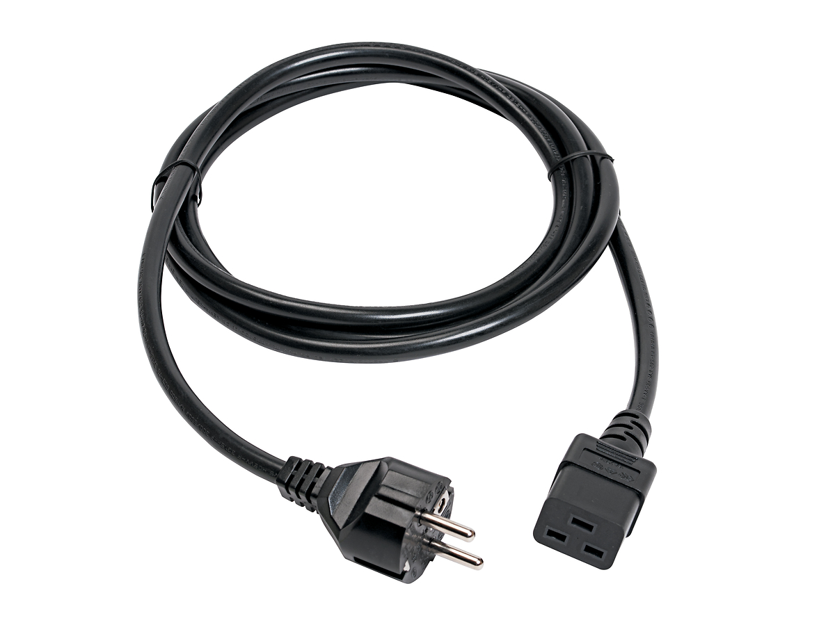 Cordon d'alimentation secteur 2P+T EURO de type C19