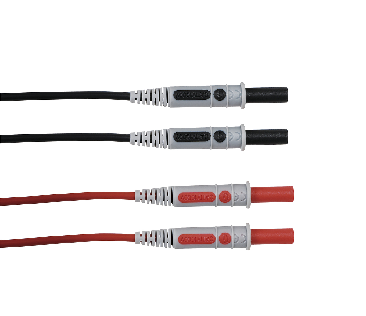 Cordon surmoulé Silic. 1,5 m DM4-DM4 Cat4 1kV RD/BK