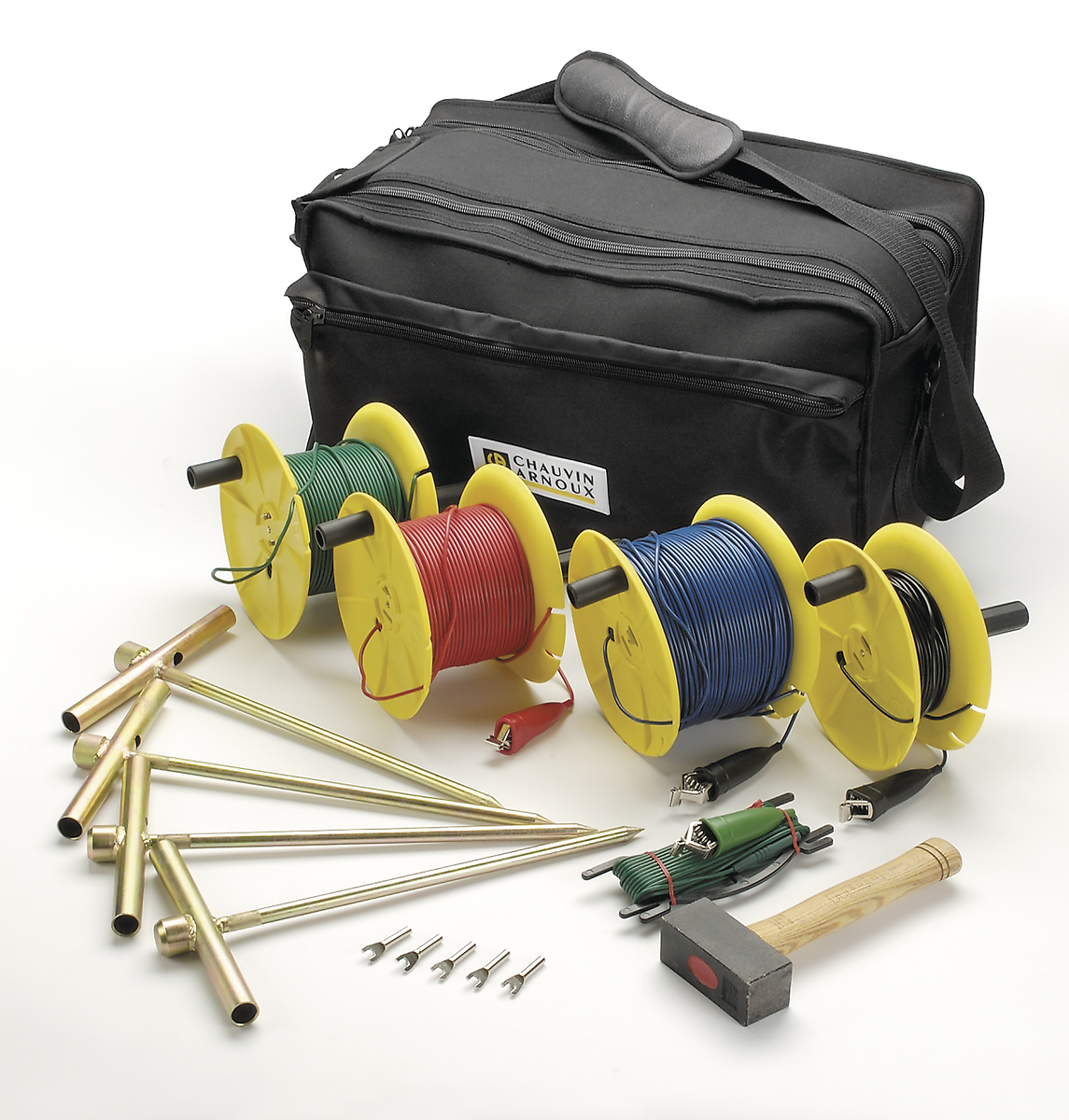 Kit de Terre/Résistivité 4P (150M) avec piquets et bobines