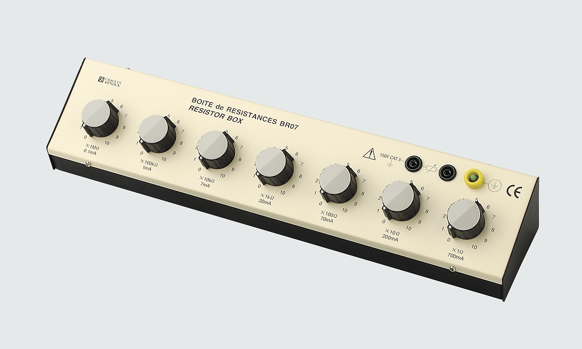 Boite à 7 décades Résistances de 1OHm à 10 MOhm