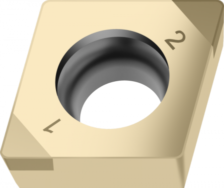 Plaquettes de tournage CBN – rhombique positive 80°