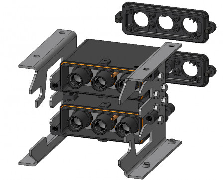 Connecteurs industriels étanches HDC HP550 KIT 6F150