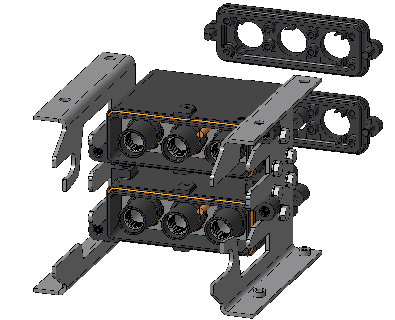 Connecteurs industriels étanches HDC HP550 KIT 6F150