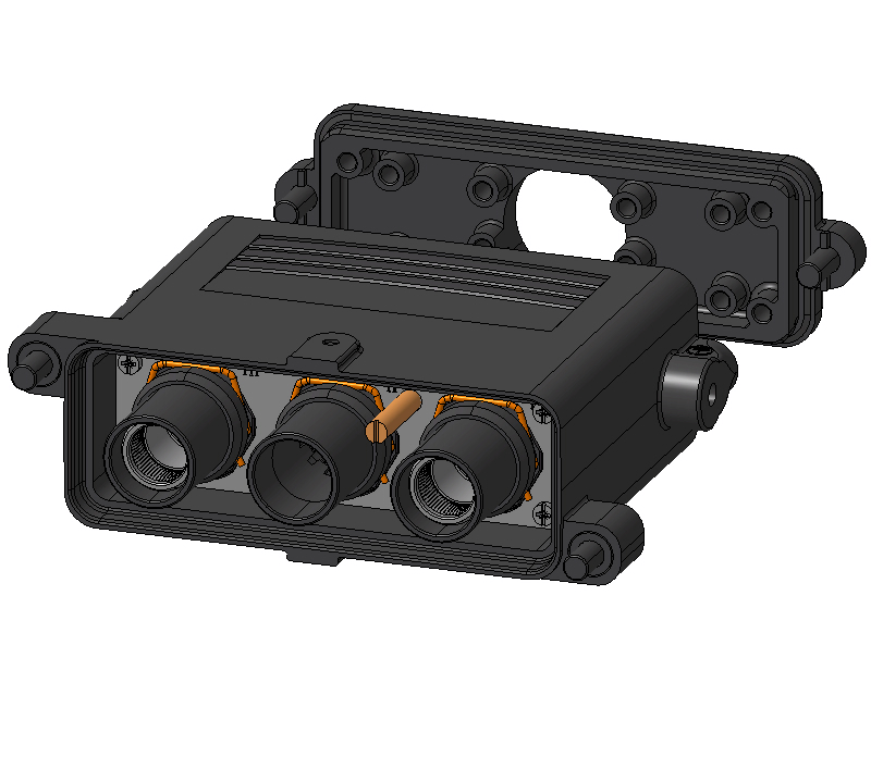 Connecteurs industriels étanches HDC HP550 KIT Y 1F240