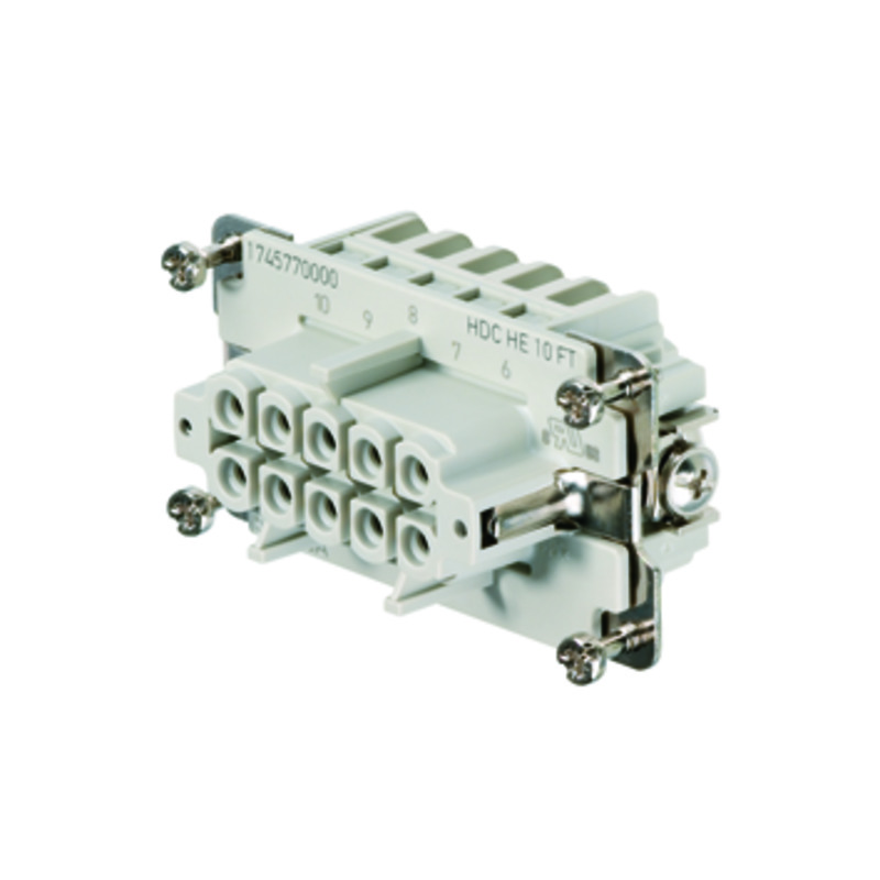 Connecteurs industriels étanches HDC HE 10 FT