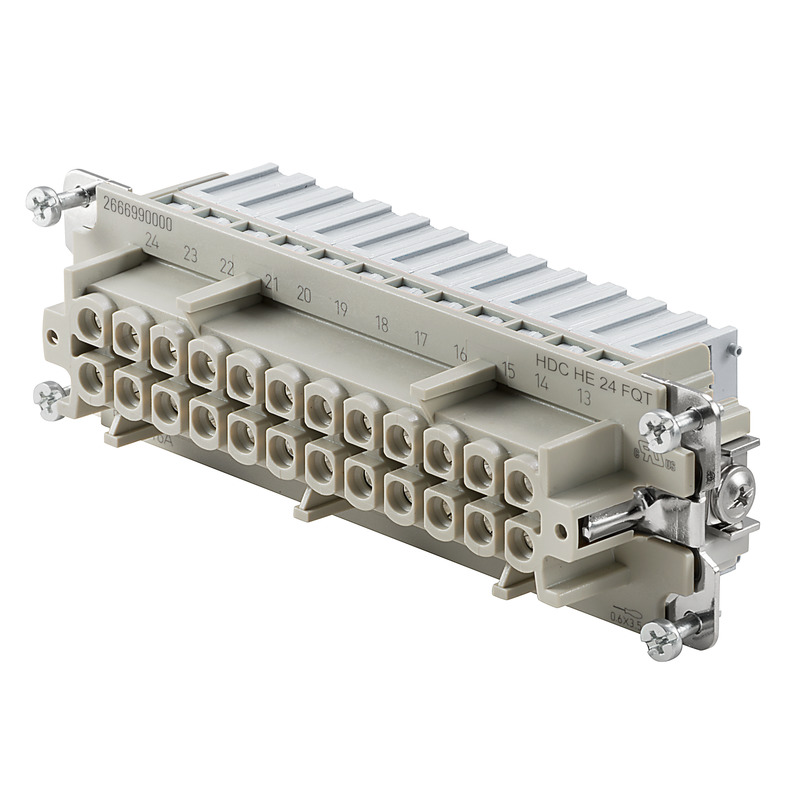 Connecteurs industriels étanches HDC HE 24 FQT