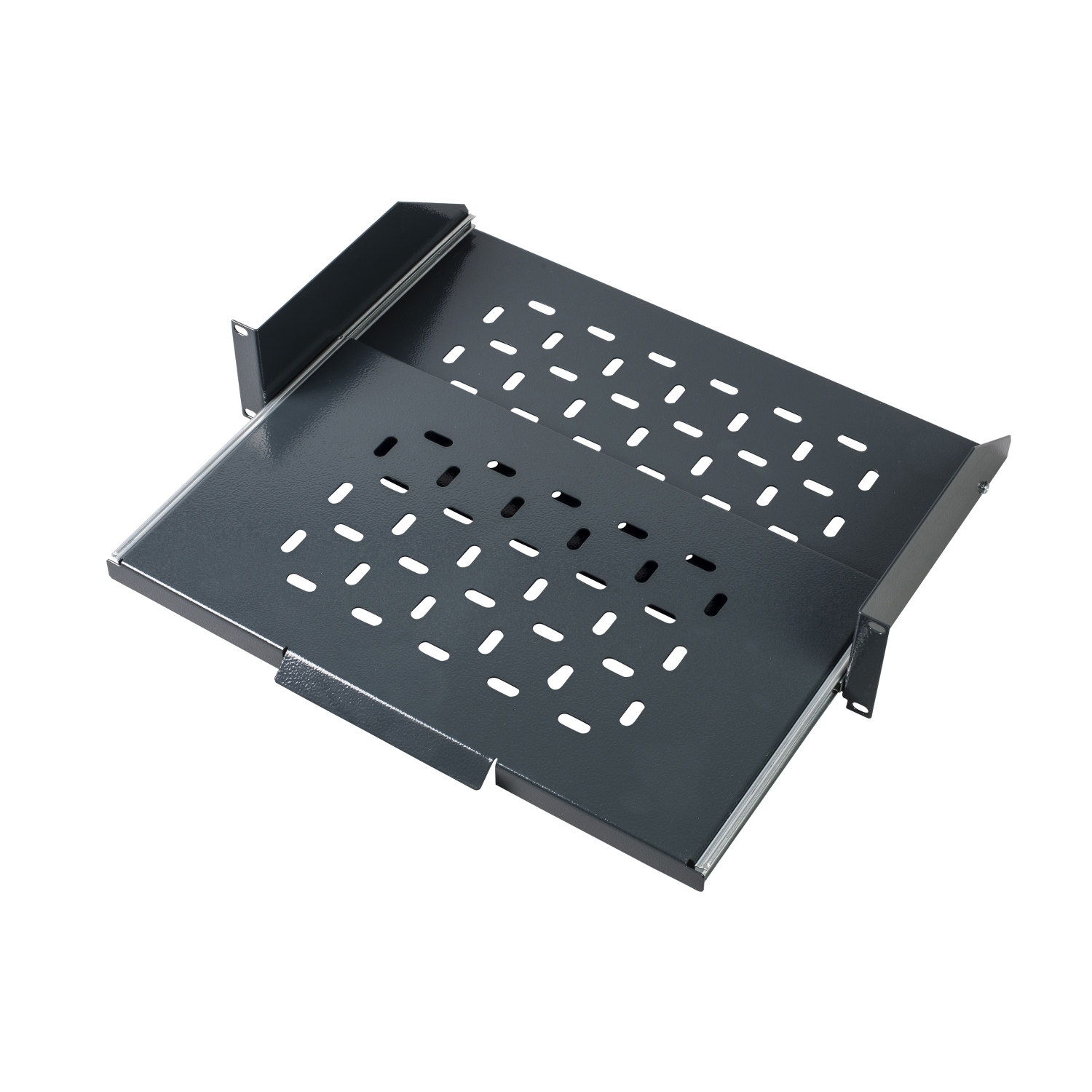 Actassi - plateau support téléscopique 19P - 2U - prof. 250mm - RAL 7016