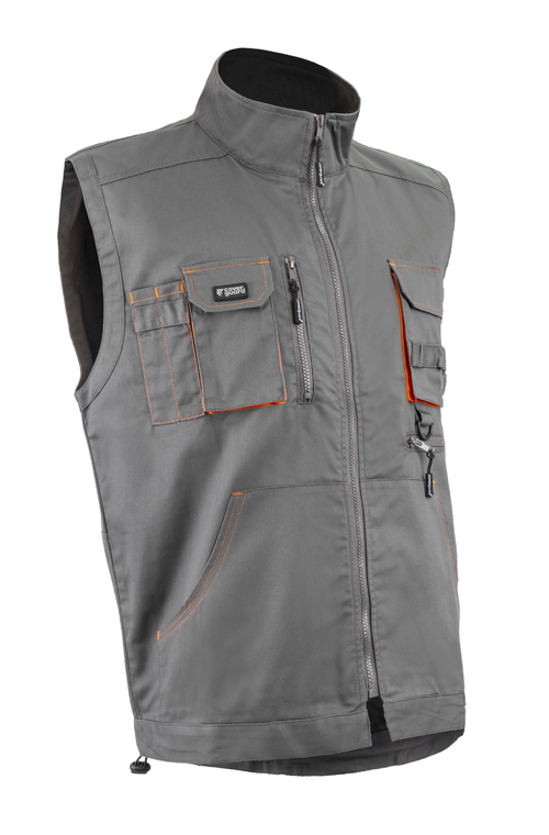 Gilet PADDOCK II gris-orange 2XL