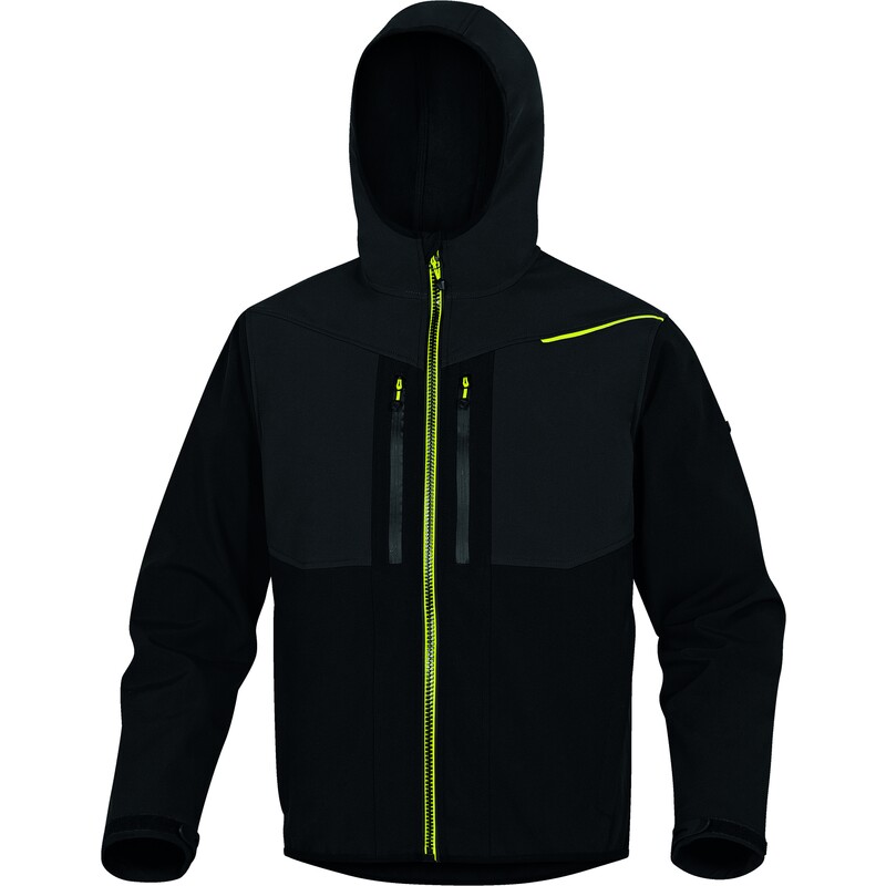 VESTE HORTEN2 NOIR/JAUNE XL